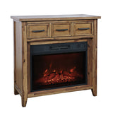 Claremont - 32" Fireplace - Wire Brush Brown