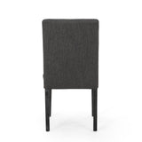 Contemporary Dining Chair With Upholstered Seating And Tapered Legs