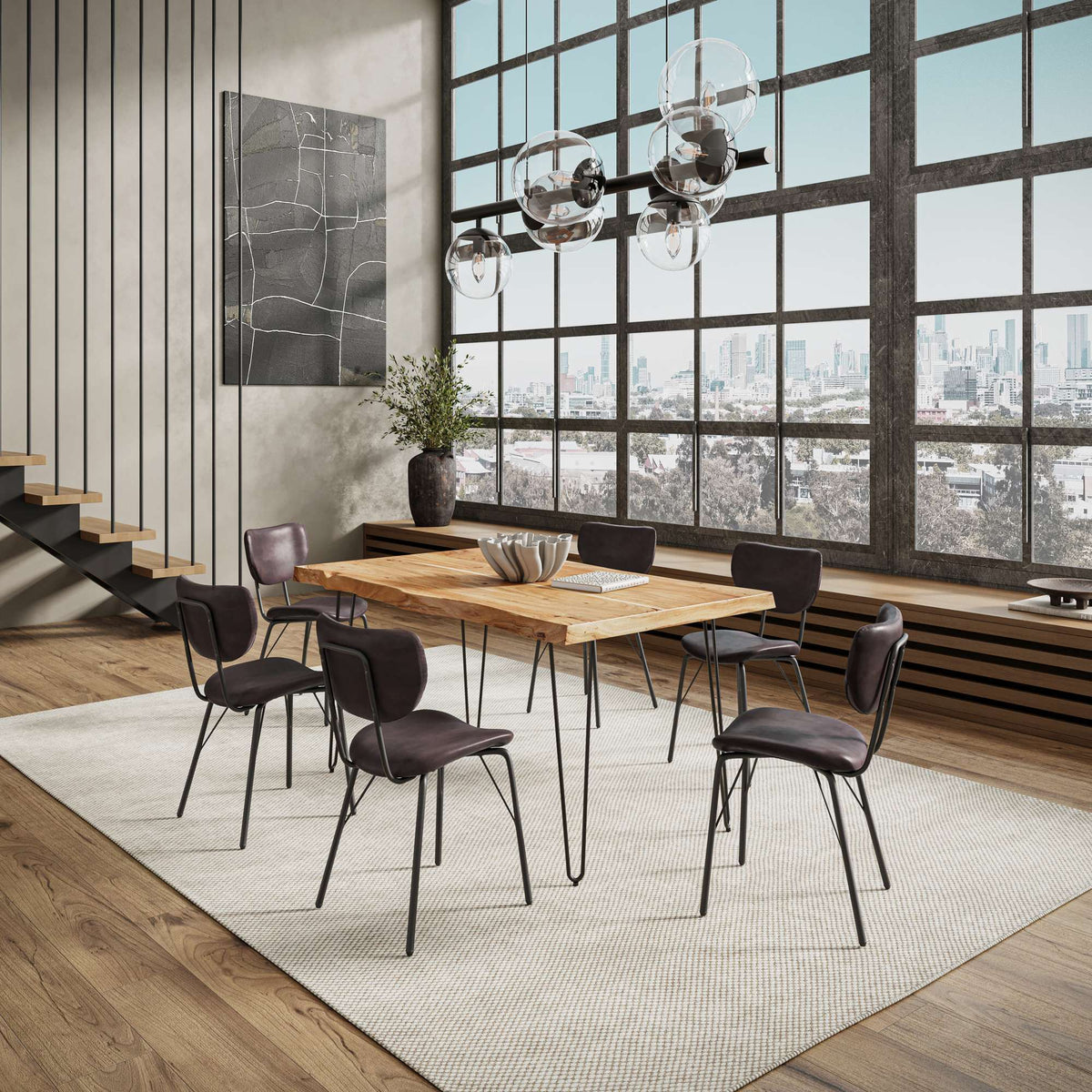 Nature's Edge - 7 Piece Upholstered Dining Set - Natural