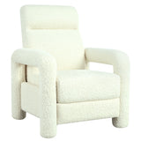 Push Back Recliner Armchair Upholstered Recliner Chair Single Sofa With Adjustable Backrest