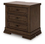 Taffenbrook - Medium Brown - Three Drawer Night Stand