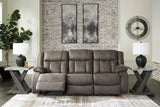 First Base - Reclining Sofa - Gunmetal