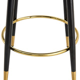 Modern Upholstered 360° Rotatable Bar Chair With Metal Legs For Dining Room (Set of 2)