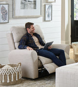 Justine - Lay Flat Extra Wide Recliner - Sandstone