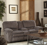 Reyes - Power Lay Flat Reclining Console Loveseat With Storage & Cupholders