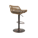 Modern Swivel Bar Stools Adjustable Counter Chairs With Footrest (Set of 2)