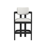 Portland - Arm Barstool (Set of 2) - Black / White