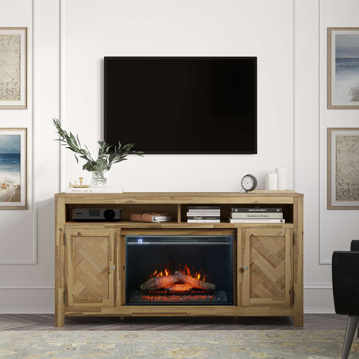 Fairview - Electric Fireplace Media Console