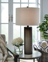Dingerly - Glass Table Lamp - Brown