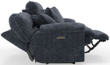 Paxon - Deep Seat Power Reclining Sofa With Power Adjustable Headrest - Smoke