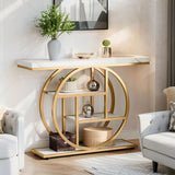Console Table With 4 Tier Design For Living Hallway