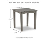 Visola - Square End Table - Gray