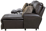 Como - 3 Piece Italian Leather Match Reclining Sofa