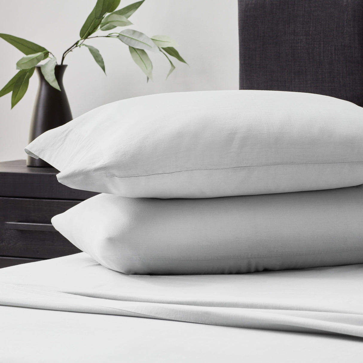 Linen-Weave Cotton - King Sheet Set - White