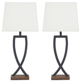 Makara - Metal Table Lamp (Set of 2) - Black / Brown