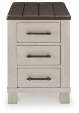 Darborn - Chair Side End Table - Gray / Brown