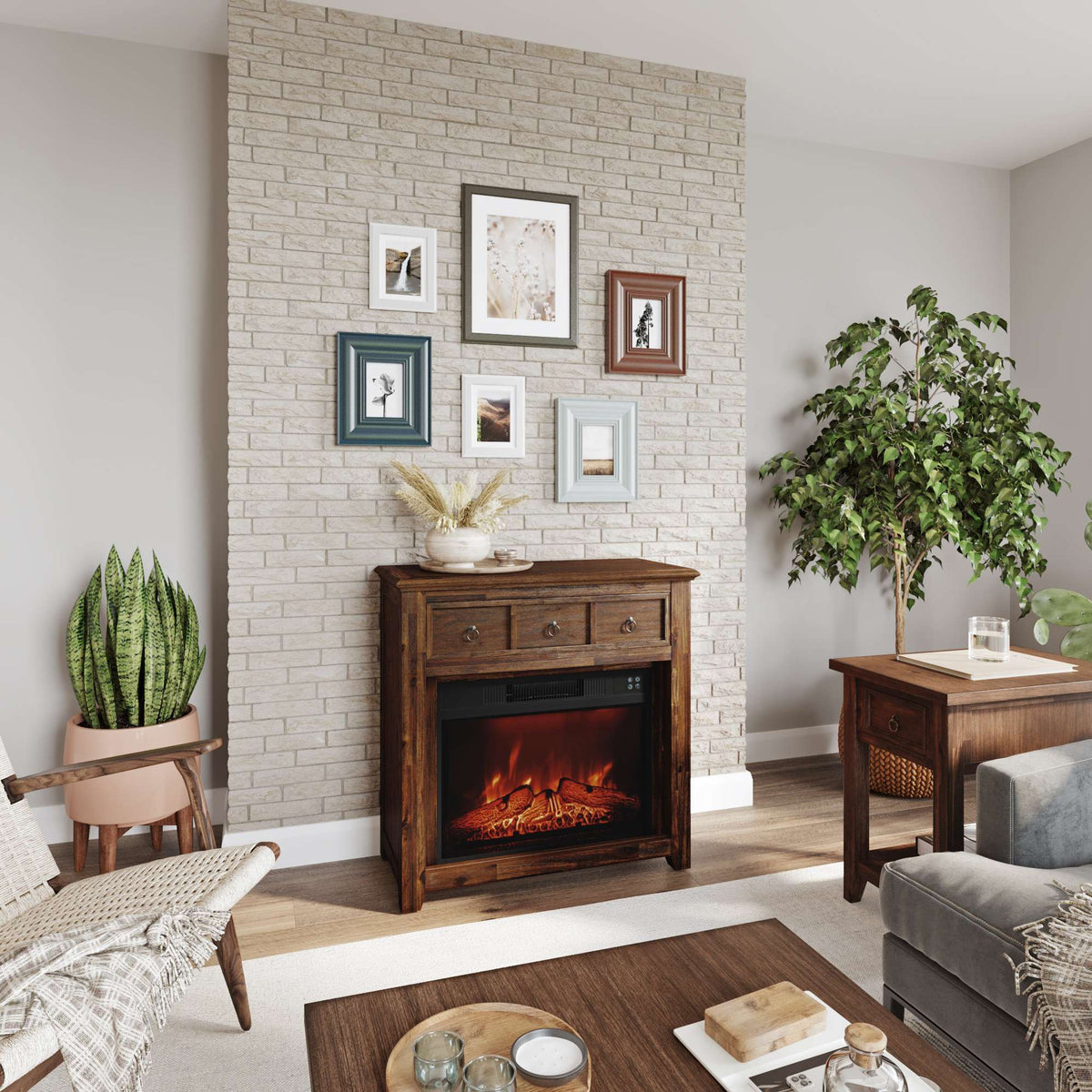 Bakersfield Electric Fireplace Media Console