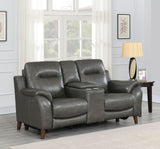 Trento - Dual Power Console Loveseat - Brown