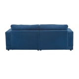 Modern Square Arm Sofa With Soft Fabric Upholstery, Deep Cushions