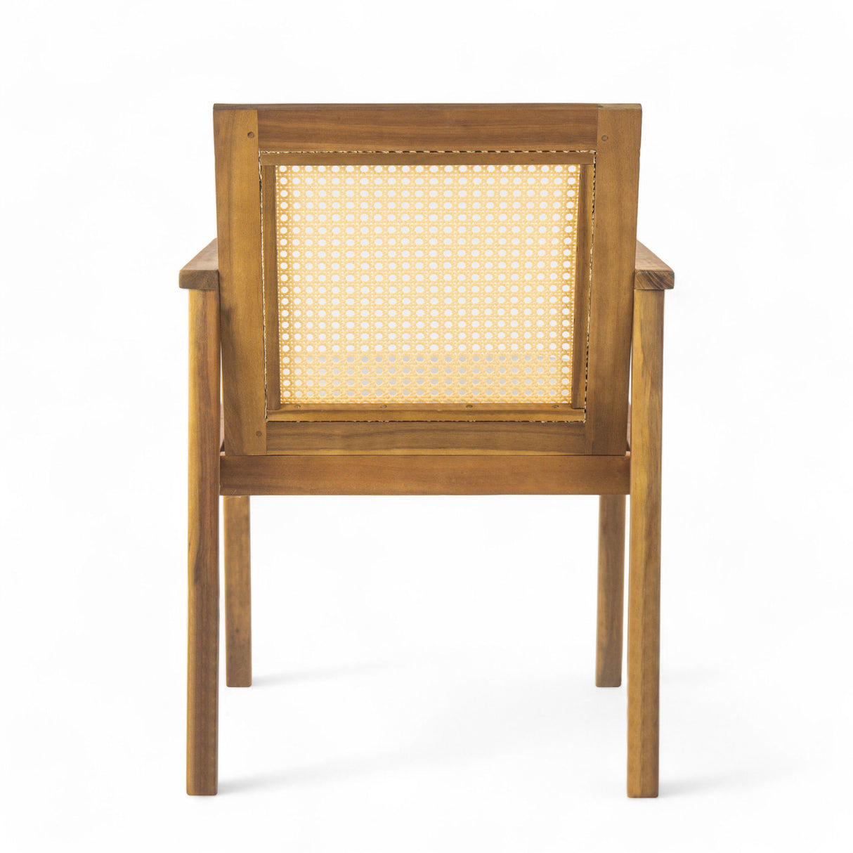 Preston - Outdoor Dining Chair With Cushion (Set of 2) - Teak / Beige