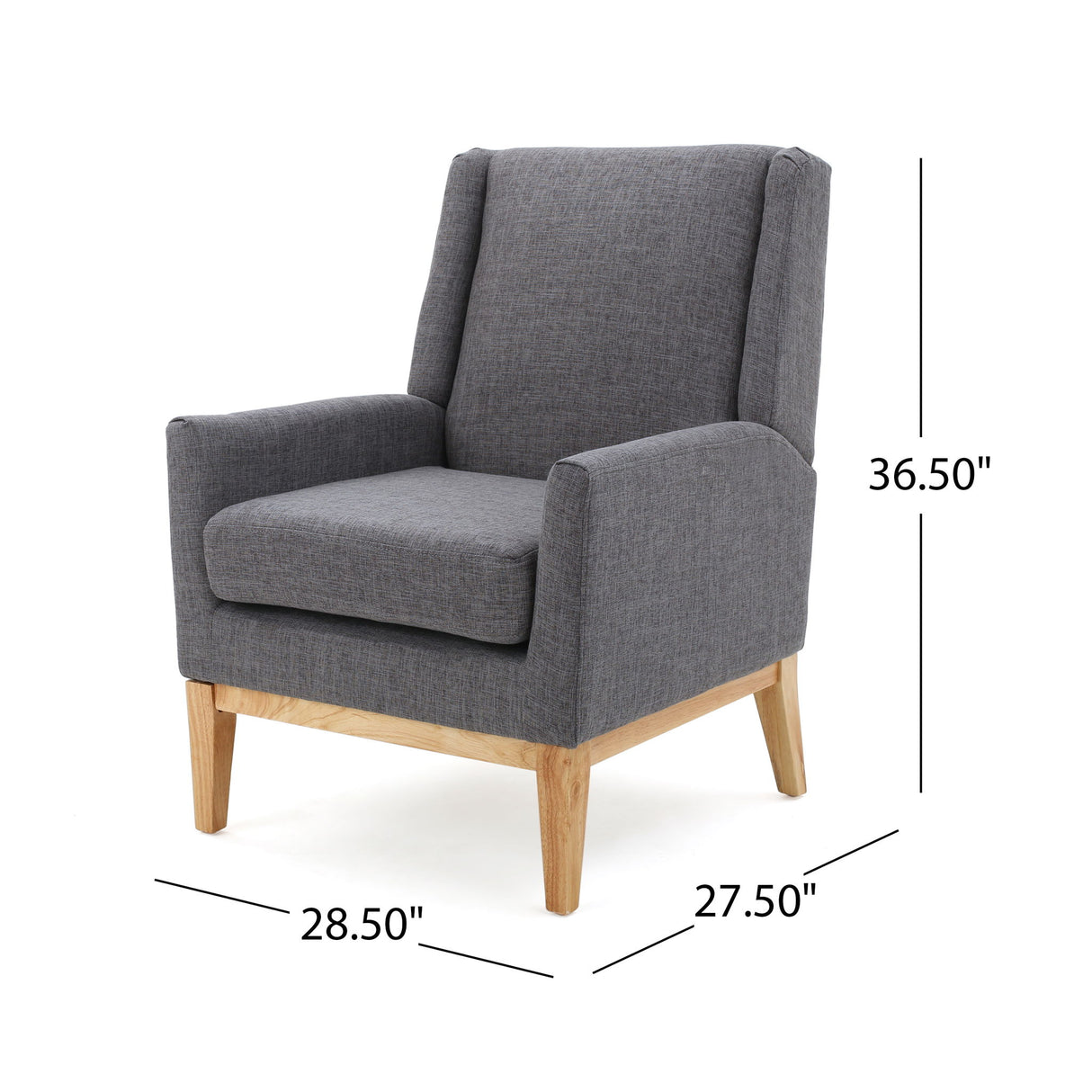 Modern Accent Chair With Padded Cushion Seat