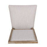 French Country Style Dining Chair With Upholstered Seating And Fluted Legs