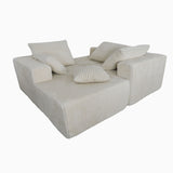 Corner Combination Sofa Sectional Couch With Soft Plush Fabric