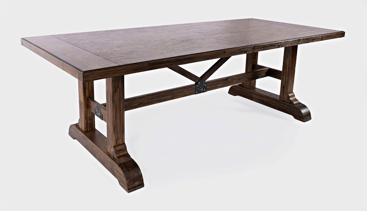 Bakersfield - Trestle Dining Table - Wire Brush Brown