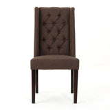 Sophisticated Tufted Dining Chair With High Back Design