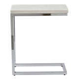 Echo - Marble Top Chairside Table - White