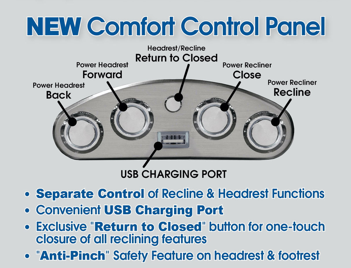 Ferrington - Power Lay Flat Recliner with Power Adjustable Headrest