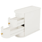 Narrow 2 Drawer End Table