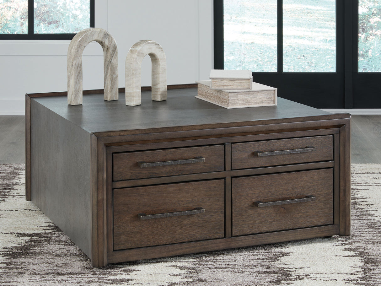 Kallenny - Brown / Gray - Square Cocktail Table
