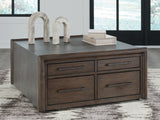 Kallenny - Brown / Gray - Square Cocktail Table