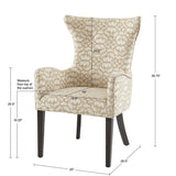 Angelica - Dining Arm Chair With Bronze Nailhead Trim (Set of 2) - Tan