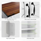 Farmhouse Storage Cabinet With Drawer And Adjustable Shelf