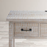 North Coast - 3 Drawer Accent Console - White Wash