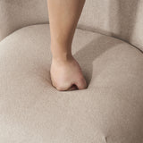 Modern Low Back Accent Upholstered Armless Living Room Chairs, Round Feet