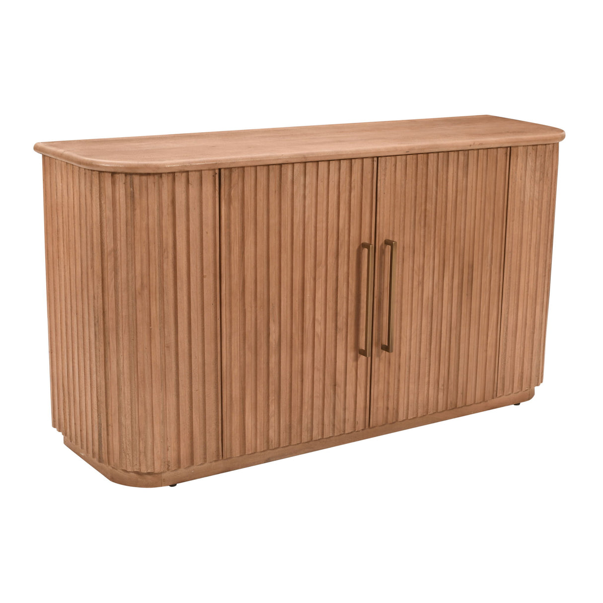 Breck - Curved Accent Cabinet - Brown