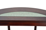 Rafael - Sofa Table With Cracked Glass - Brown