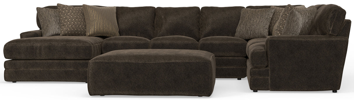 Mammoth - 3 Piece Sectional With Cocktail Ottoman (LSF Chaise) - Chocolate