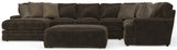 Mammoth - 3 Piece Sectional With Cocktail Ottoman (LSF Chaise) - Chocolate