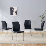 Luxury Simple High Resilience Dining Chair With Metal Legs