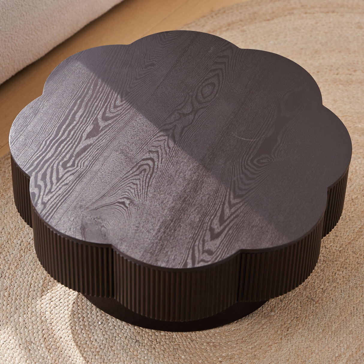 Modern Plum Blossom Shaped Coffee Table With Storage