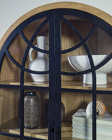 Gwenwich - Natural / Black - Accent Cabinet