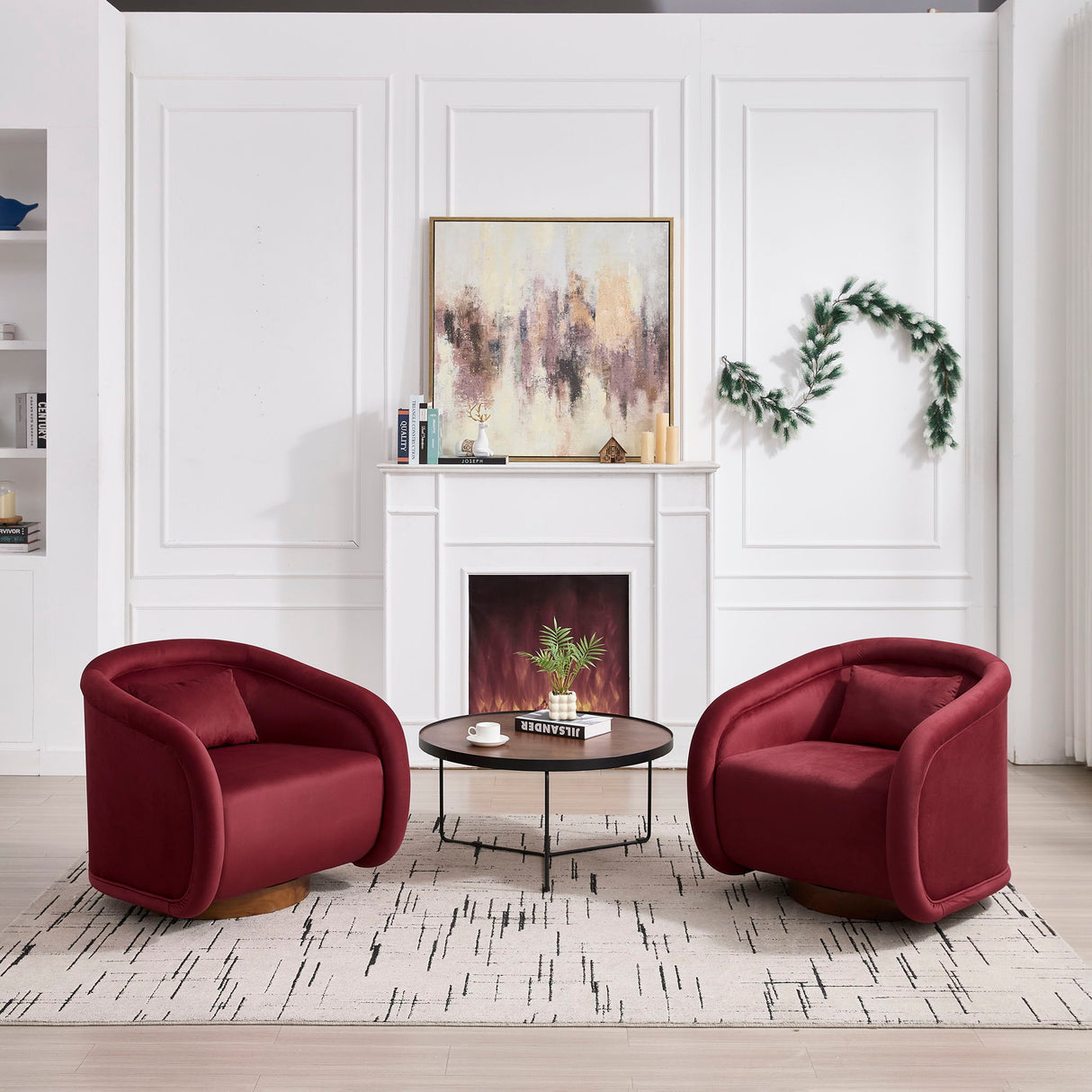 Swivel Accent Chair With 360 Degree Rotating