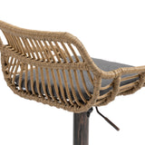 Modern Swivel Bar Stools Adjustable Counter Chairs With Footrest (Set of 2)