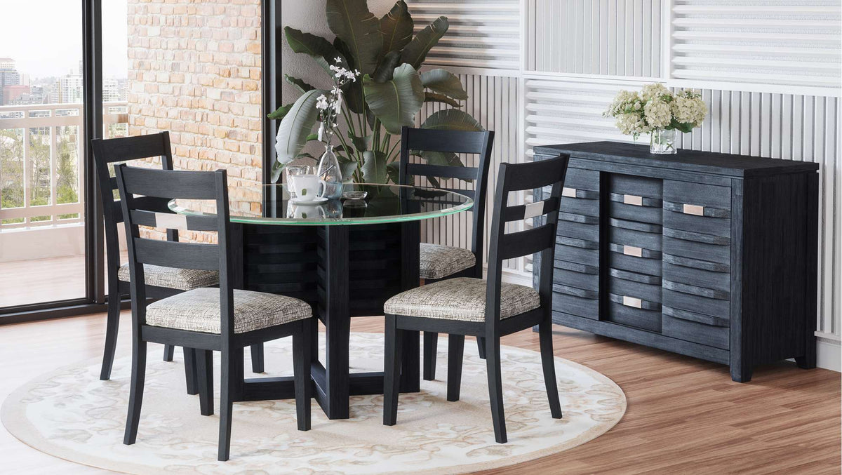 Altamonte - Glass Table - Dark Charcoal