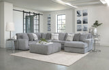 Glacier - Sectional With 9 Accent Pillows And Ottoman Set