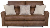 Justine - Lay Flat Reclining Loveseat - Burlap